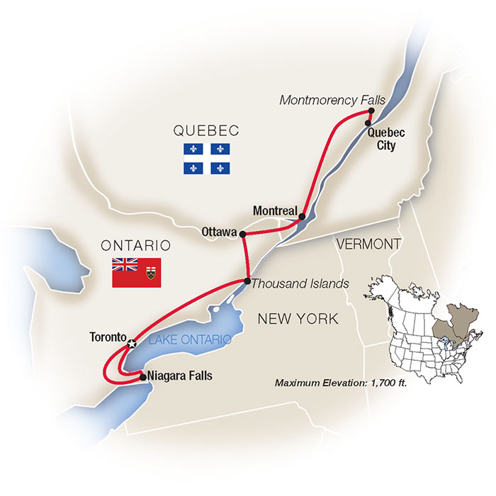 Canada's Capital Cities Map
