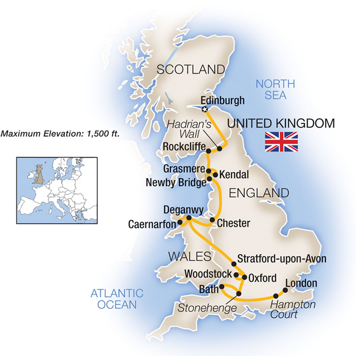 England, Scotland & Wales Map
