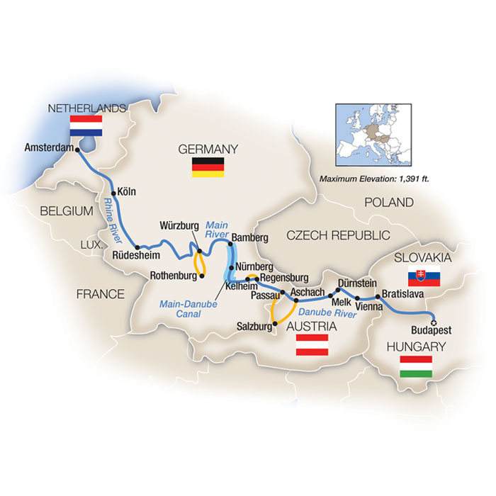 Budapest to Amsterdam River Cruise