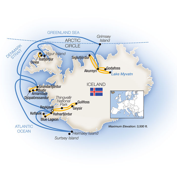 Cruise around Iceland