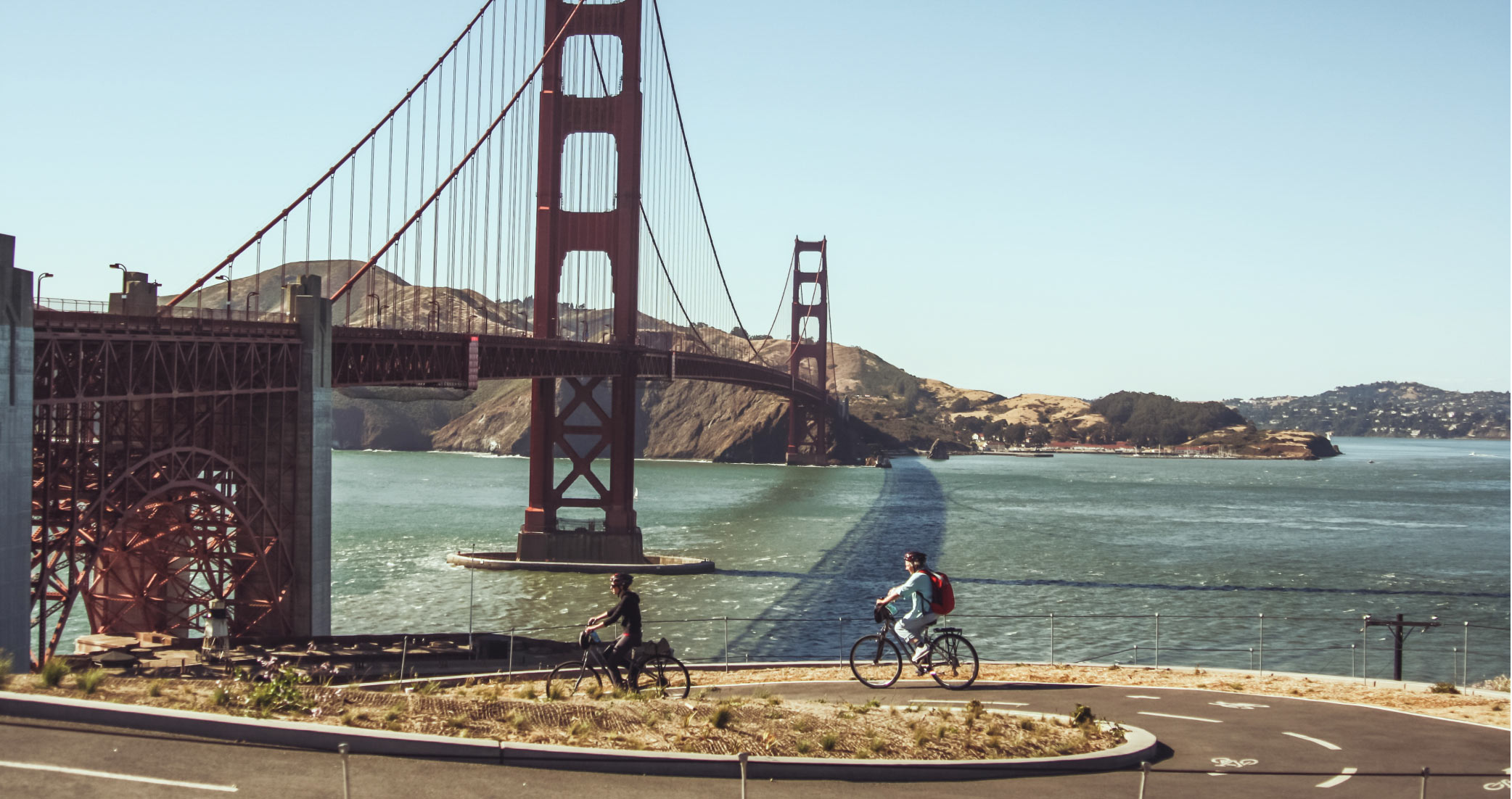 Bike ride across the Golden Gate Bridge