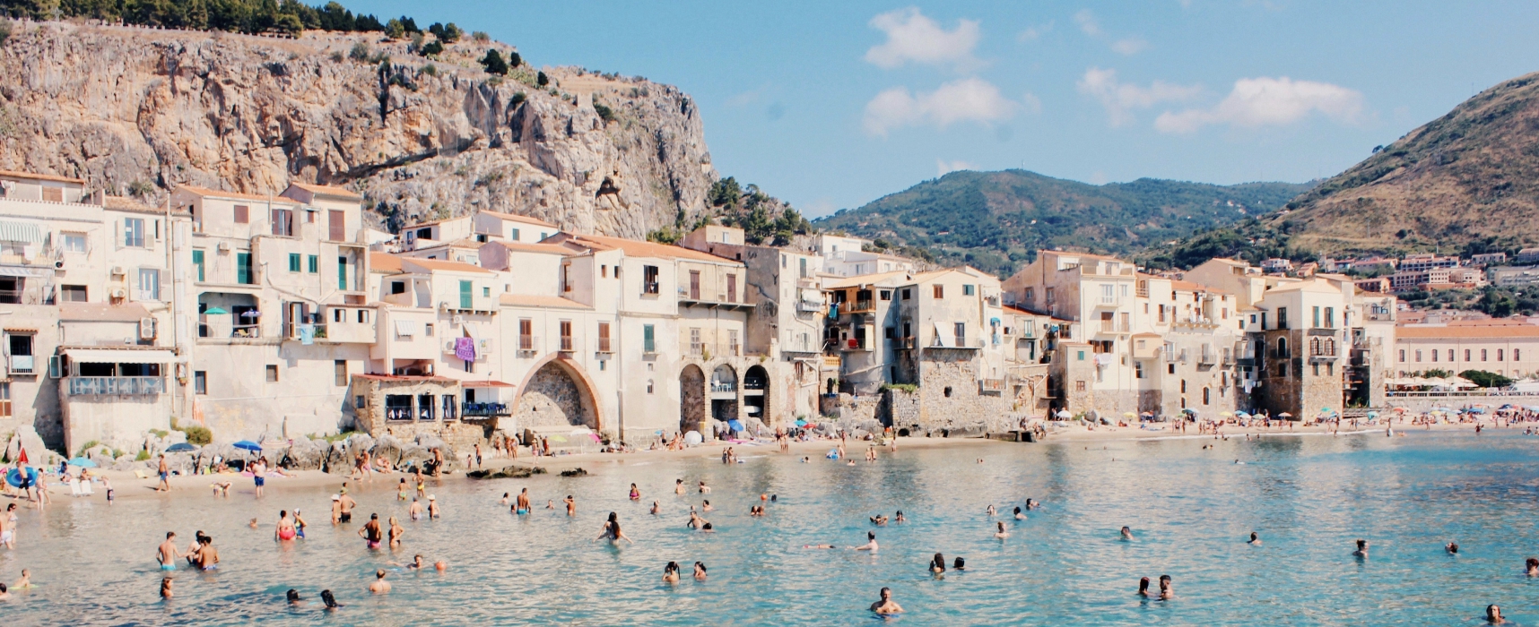 Seaside village and beach in the Aeolian Islands, Sicily
